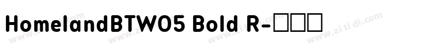 HomelandBTW05 Bold R字体转换